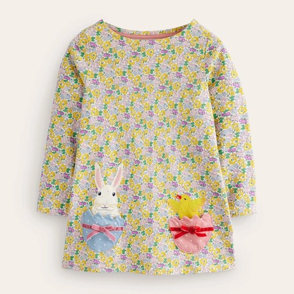 NWT Mini Boden Appliqué Jersey Tunic